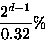 frac{2^{d-1}}{0.32}