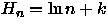 $H_{n} = \ln n + k$