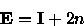 \begin{displaymath}
\mathbf{E}=\mathbf{I}+2n
 \end{displaymath}