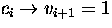 $c_i \rightarrow v_{i+1}=1$