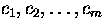 ${c_1,c_2,\dots,c_m}$