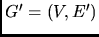 $G'=(V,E')$