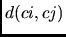 $d(ci,cj)$