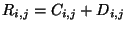 $R_{i,j} = C_{i,j} + D_{i,j}$