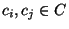 $c_i, c_j \in C$