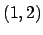 $ (1, 2)$
