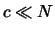 $c\ll N$
