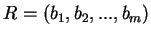 $R = (b_{1},b_{2},...,b_{m})$