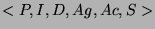 $<P, I, D, Ag, Ac, S>$