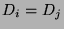 $D_i = D_j$
