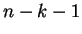 $n-k-1$