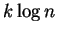 $k\log n$