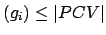 $\displaystyle (g_i) \leq \vert PCV\vert$