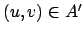 $ (u, v) \in A'$