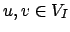 $ u, v \in V_I$