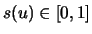 $s(u)\in[0,1]$