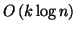 \( O\left( k\log n\right) \)