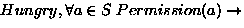 $Hungry, \forall a \in S \; Permission(a) \rightarrow$