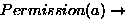 $Permission(a) \rightarrow $