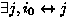 $\exists j, i_{0} \ensuremath{\leftrightarrow} j$