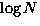 $\log{N}$