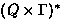 $(Q \times \Gamma)^{*}$