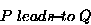 \begin{displaymath}
P \ensuremath{ \; leads\!{\small -}\!to\;}Q\end{displaymath}