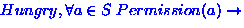 $Hungry, \forall a \in S \; Permission(a) \rightarrow$