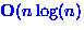 $\mathbf{O}(n \log(n)$