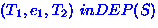 $(T_{1},e_{1},T_{2}) \ in DEP(S)$